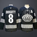 Men’s Los Angeles Kings #8 Drew Doughty Black With A Patch Alternate Stitched Hockey Jersey