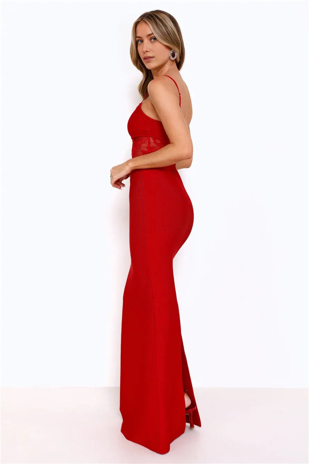 Eyes On The Prize Bandage Glitter Maxi Dress