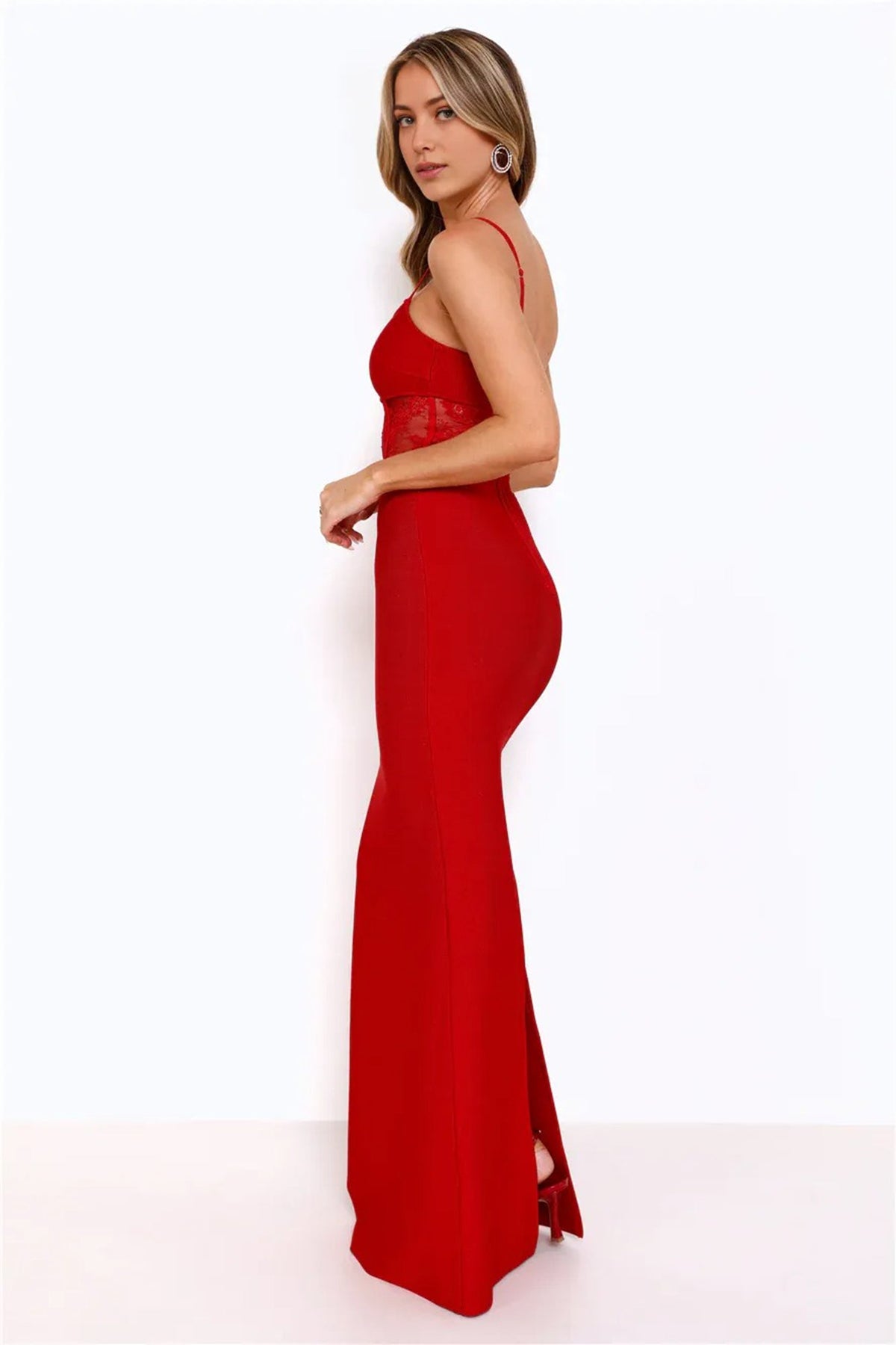 Eyes On The Prize Bandage Glitter Maxi Dress