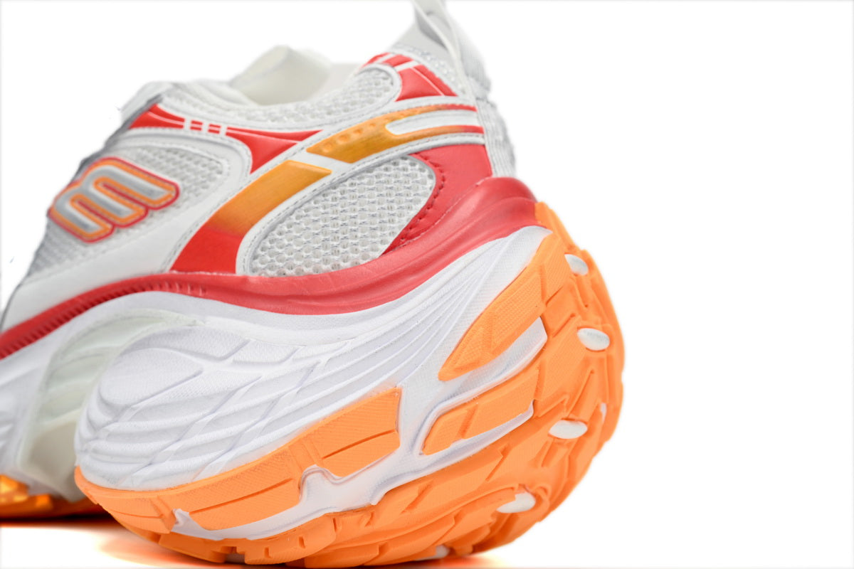 Balenciaga 10XL Sneaker In White/Red/Orange 784342 W2MV2 9670