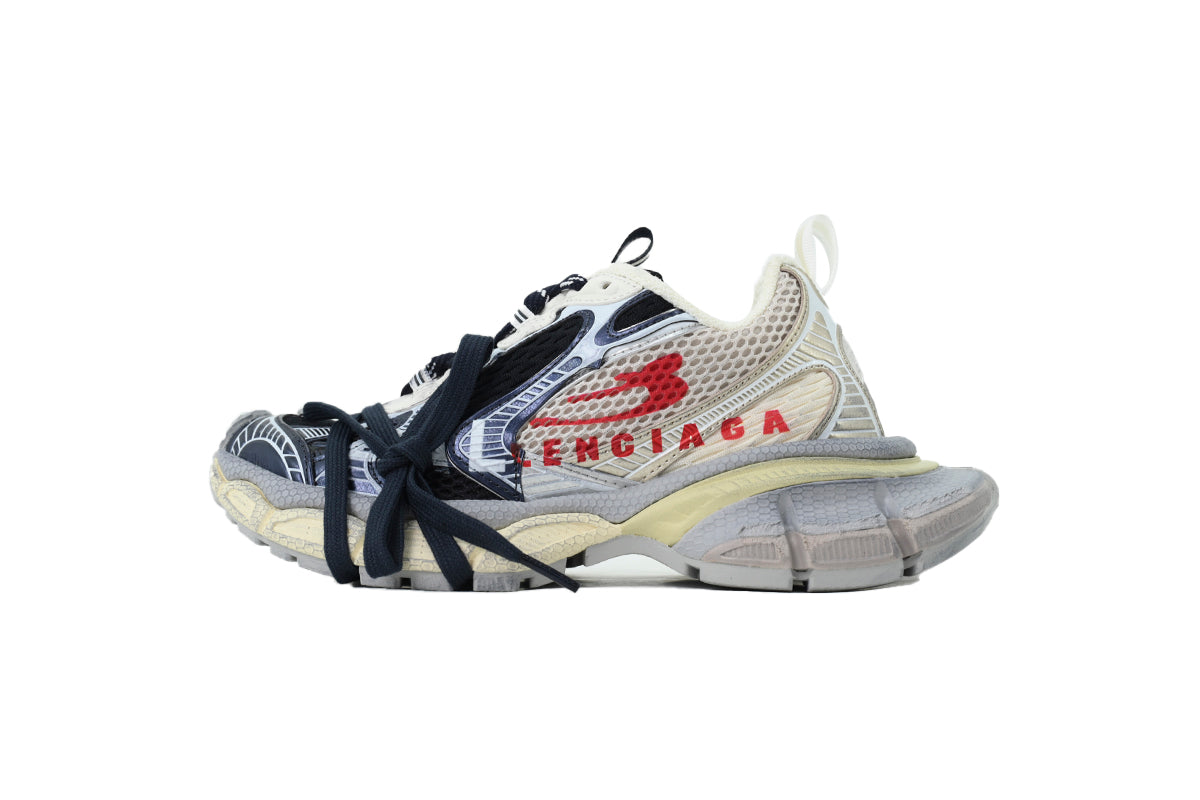 Balenciaga 3XL Sneaker Eggshell Red Navy 840088 W3XSG 9161
