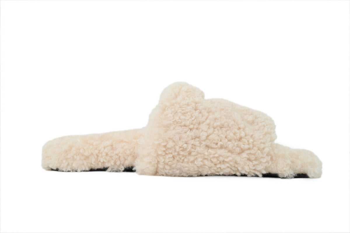 Balenciaga Furry Open Mule NBA Beige 654261 W2DO1 9796