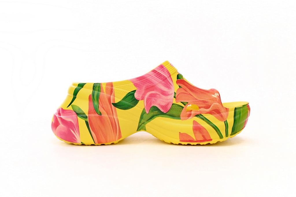 BALENCIAGA Pool Crocs Watermark Yellow 677389 W1S8F 7053