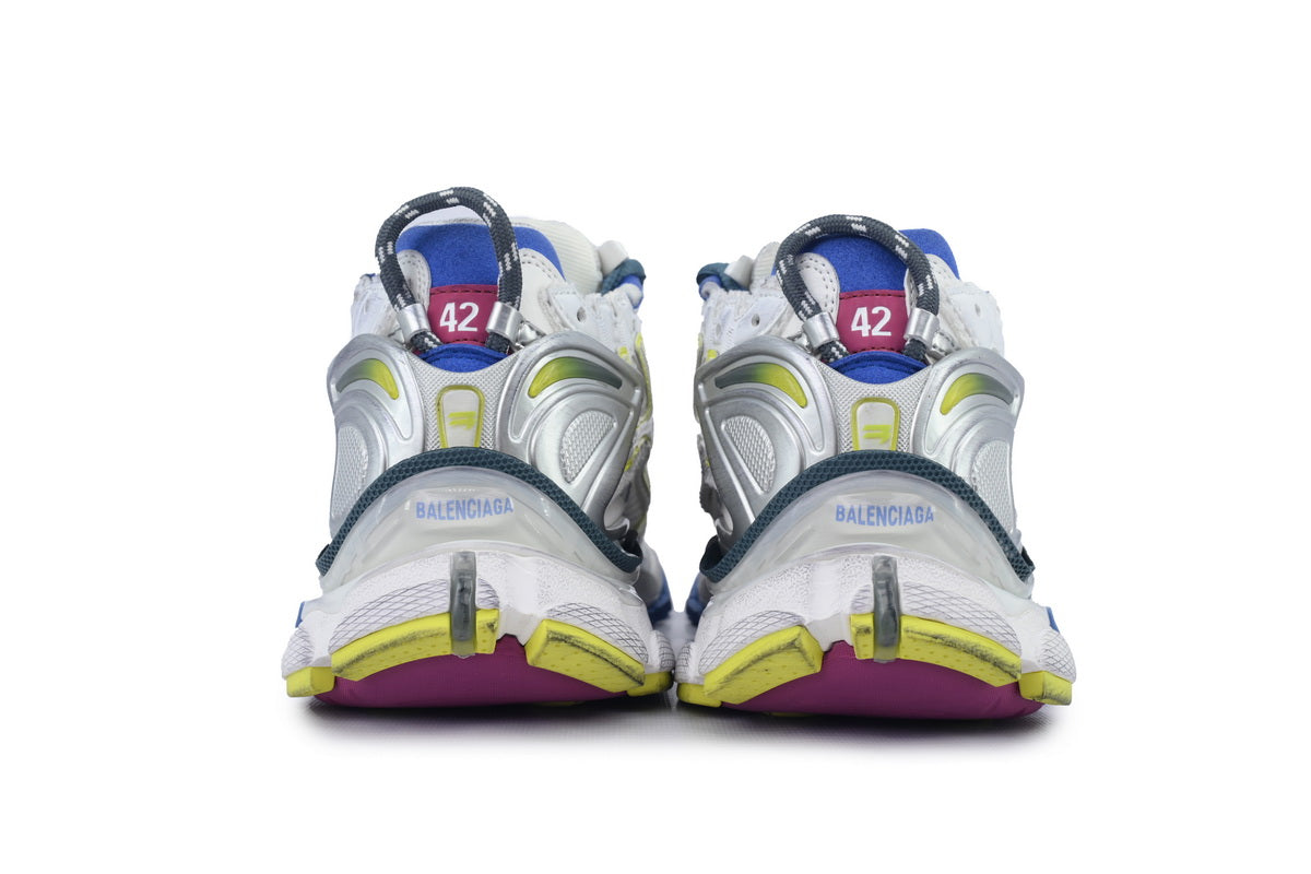 Balenciaga Runner Sneaker White Purple Blue 772767 W3RMU 9547