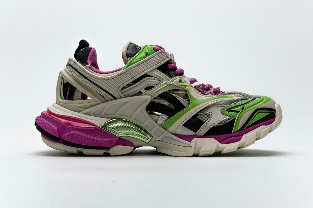Balenciaga Track 2 Sneaker White Green Pink 568615 W2GN3 9199
