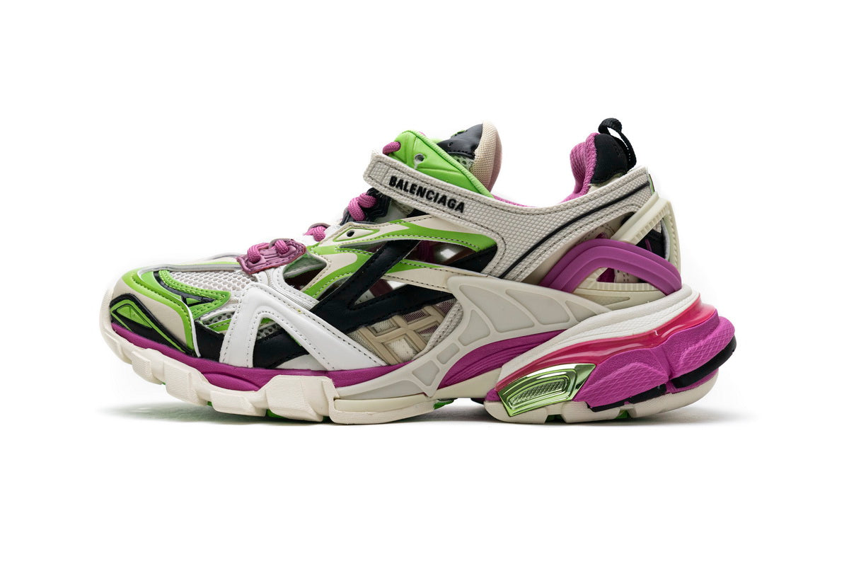 Balenciaga Track 2 Sneaker White Green Pink 568615 W2GN3 9199