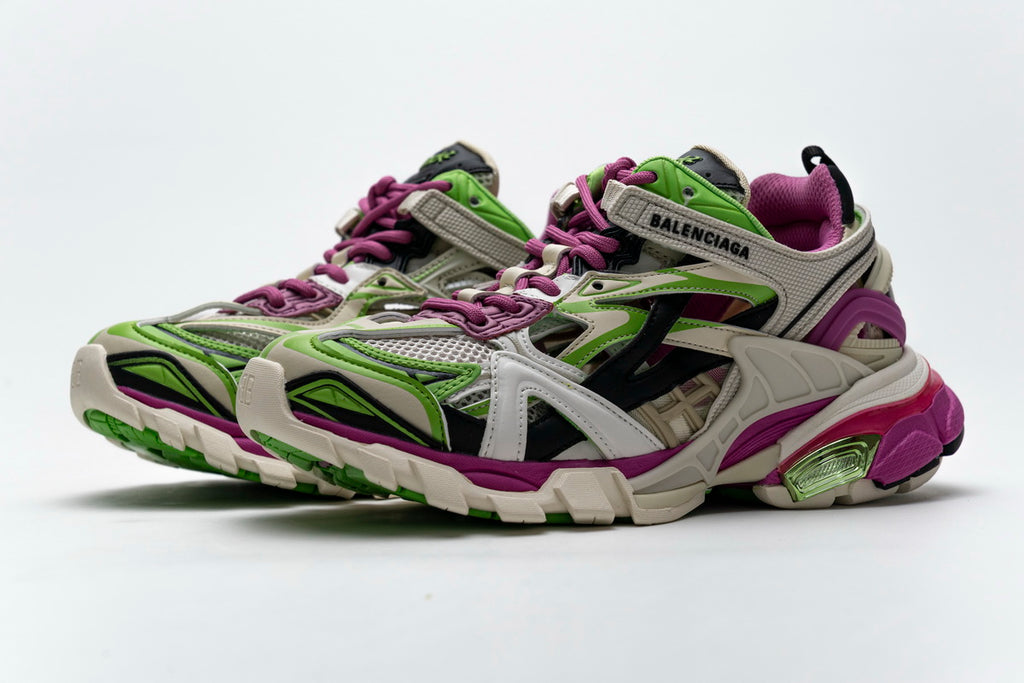 Balenciaga Track 2 Sneaker White Green Pink 568615 W2GN3 9199