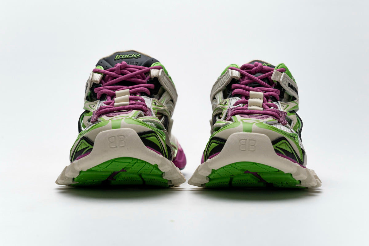 Balenciaga Track 2 Sneaker White Green Pink 568615 W2GN3 9199