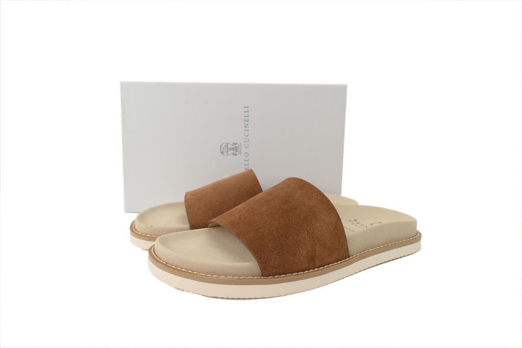 Brunello Cucinelli Slide Sandals Brown