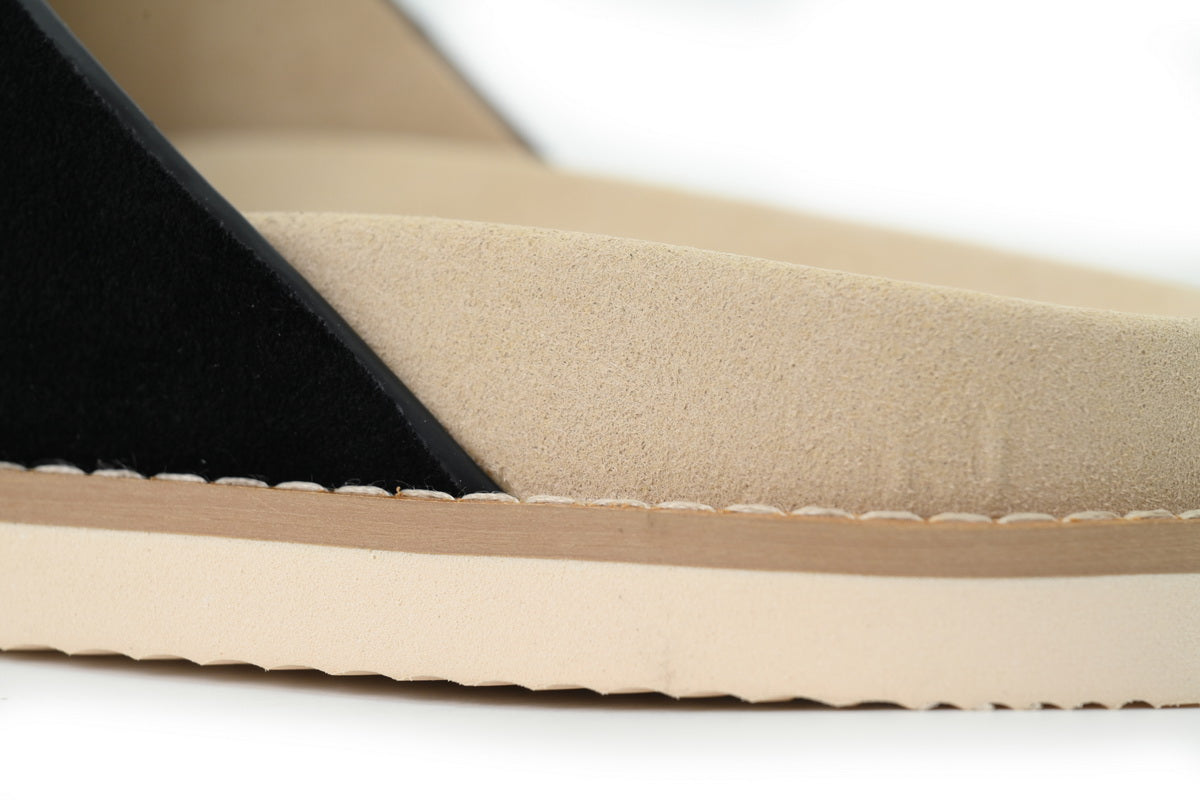 Brunello Cucinelli Suede Slide Sandals Black