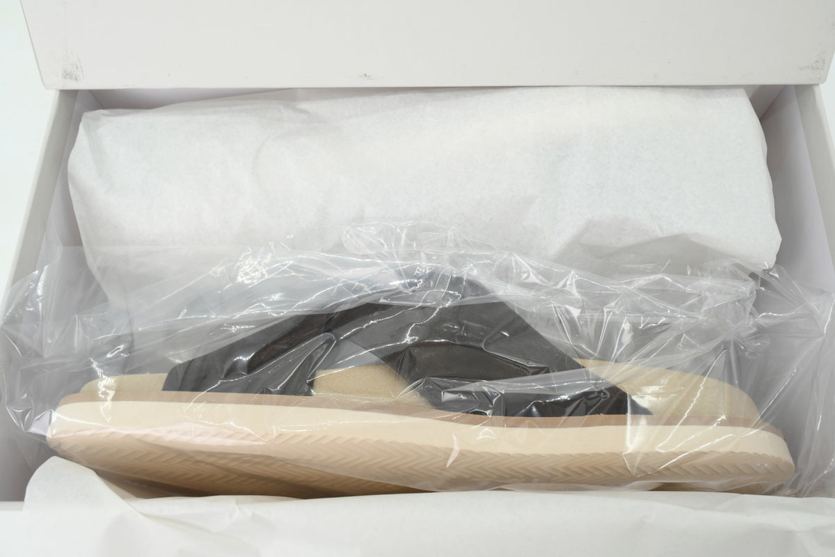 Brunello Cucinelli Suede Slide Sandals Coffee