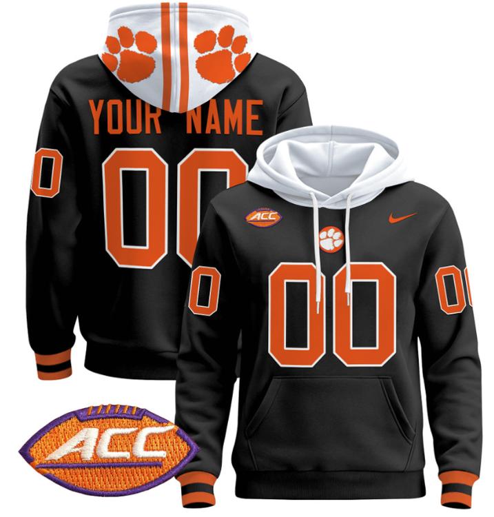 Unisex Custom Clemson Tigers Football Hoodie All Stitched