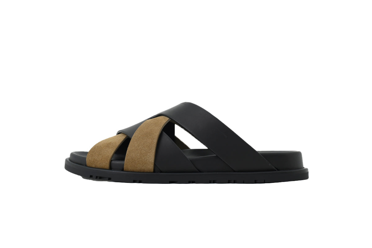 Hermes Kazimir Sandal Black Brown
