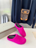 MARNI FUCHSIA Pink Fussbett Sabot Loafers Slide SBMR000600P412200C57
