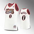 Men Philadelphia 76ers #0 Tyrese Maxey White 2000-01 Mitchell & Ness Hardwood Classics Throwback Jersey