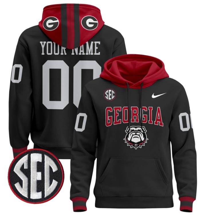 Unisex Custom Georgia Bulldogs Football Hoodie All Stitched