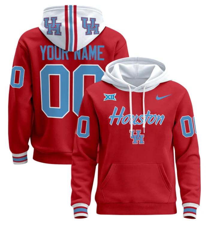 Unisex Custom Houston Cougars Football Hoodie All Stitched