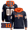 Unisex Custom Illinois Fighting Illini Football Hoodie All Stitched