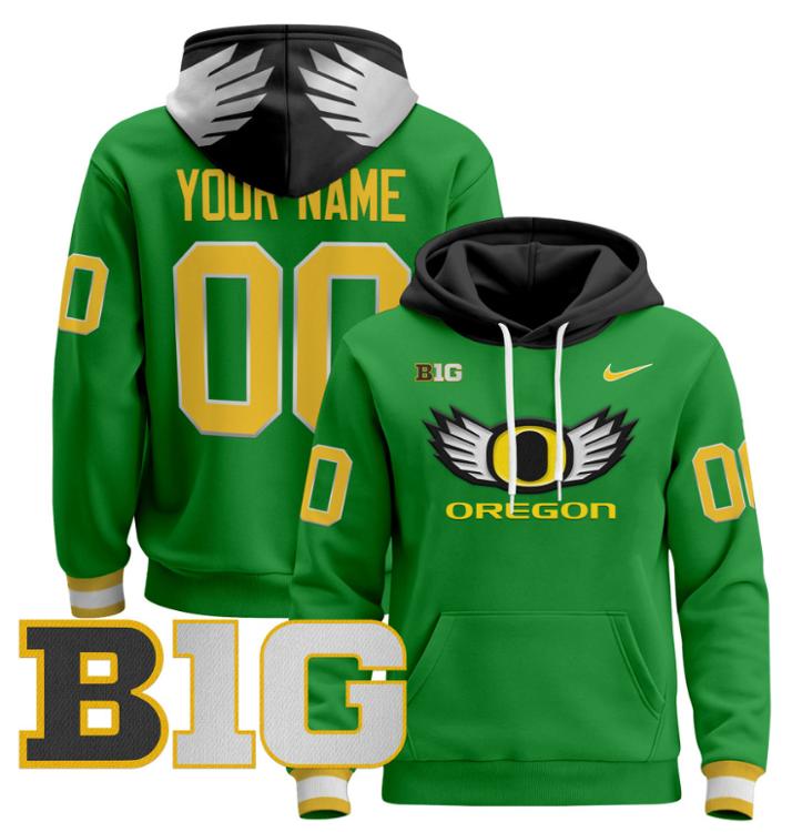 Unisex Custom Oregon Ducks Football Hoodie All Stitched