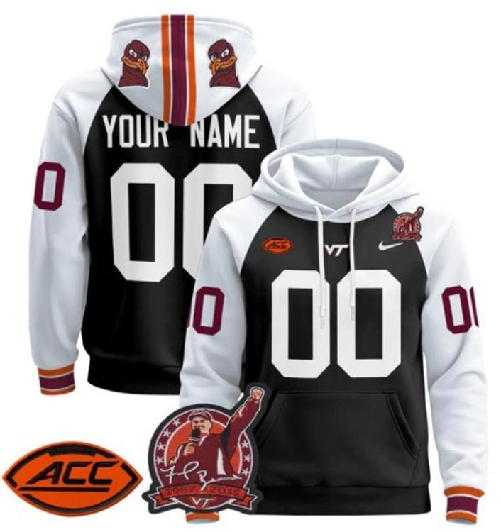 unisex custom virginia tech hokies hoodie all stitched