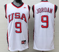 Men’s 1984 Olympics Team USA #9 Michael Jordan Nike White Hardwood Classics Swingman Jersey