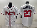 Men’s Atlanta Braves Michael Harris II #23 White Baseball Jersey
