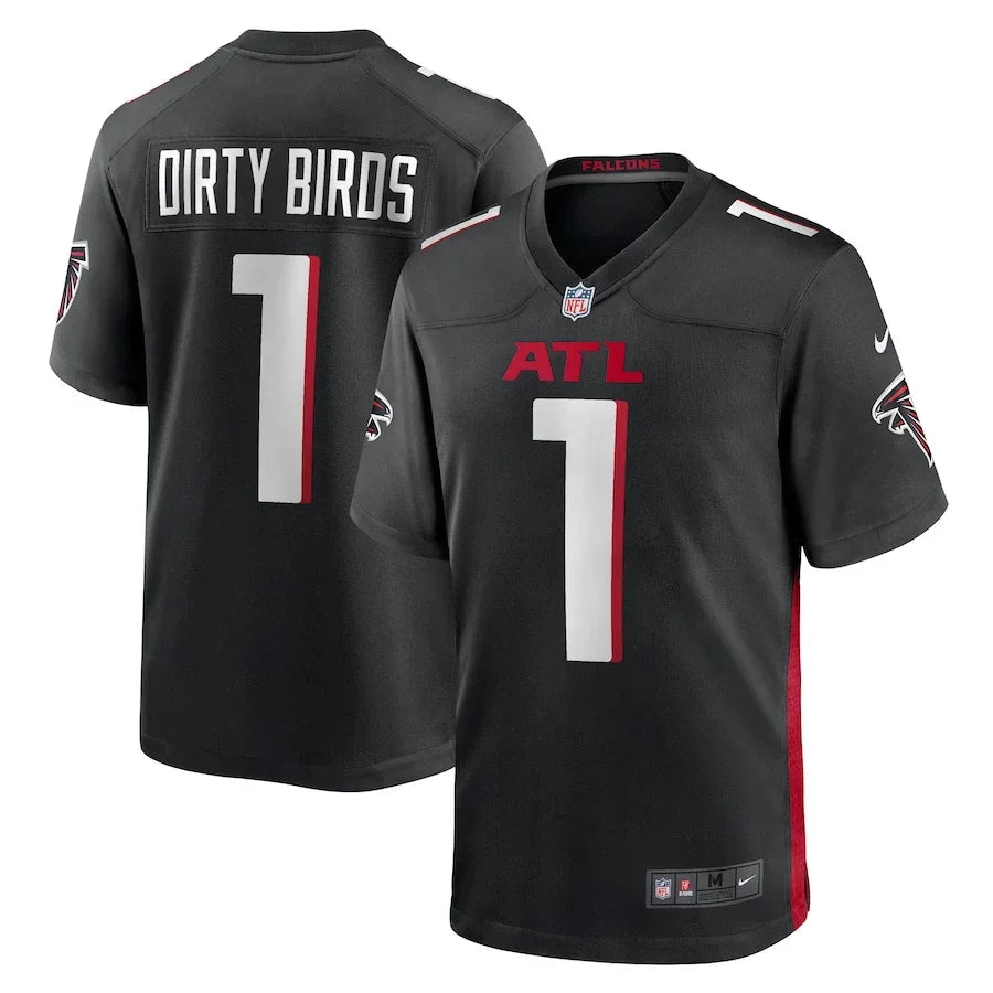 Men’s Atlanta Falcons #1 Dirty Birds Nike Black Vapor F.U.S.E. Limited Jersey