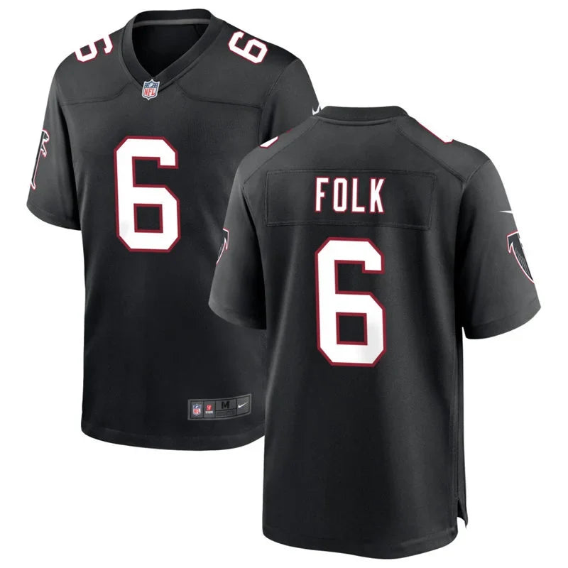Men’s Atlanta Falcons #6 Nick Folk Nike Black Throwback Vapor F.U.S.E. Limited Jersey