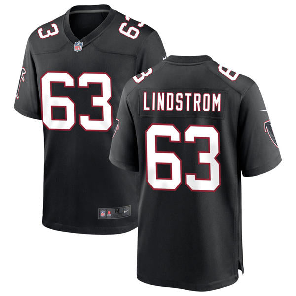 Men’s Atlanta Falcons #63 Chris Lindstrom Nike Black Throwback Limited Jersey