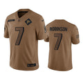 Mens Atlanta Falcons #7 Bijan Robinson Brown 2023 Salute To Service Limited Jersey