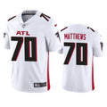Men’s Atlanta Falcons #70 Jake Matthews Nike White Vapor Limited Jersey