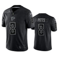 Men’s Atlanta Falcons #8 Kyle Pitts Black Rflctv Limited Jersey