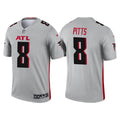 Men’s Atlanta Falcons #8 Kyle Pitts Nike Grey Inverted Legend Jersey