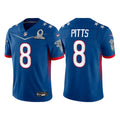 Men’s Atlanta Falcons #8 Kyle Pitts Royal 2022 NFC Pro Bowl Game Jersey