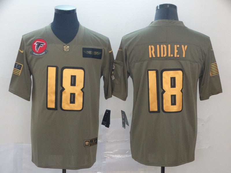 Men’s Atlanta Falcons Calvin Ridley #18 Brown Jersey