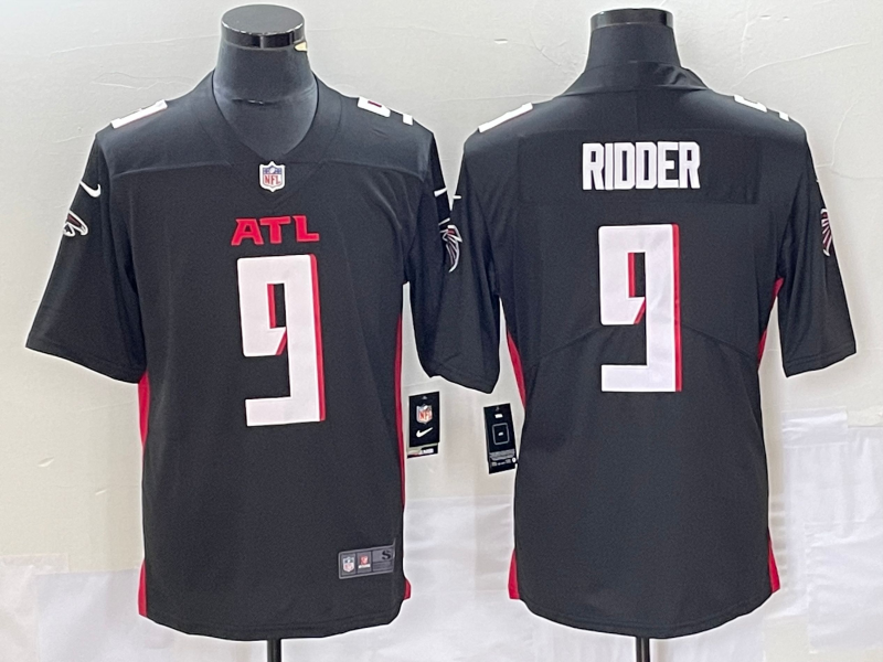 Men’s Atlanta Falcons Desmond Ridder #9 Black Jersey