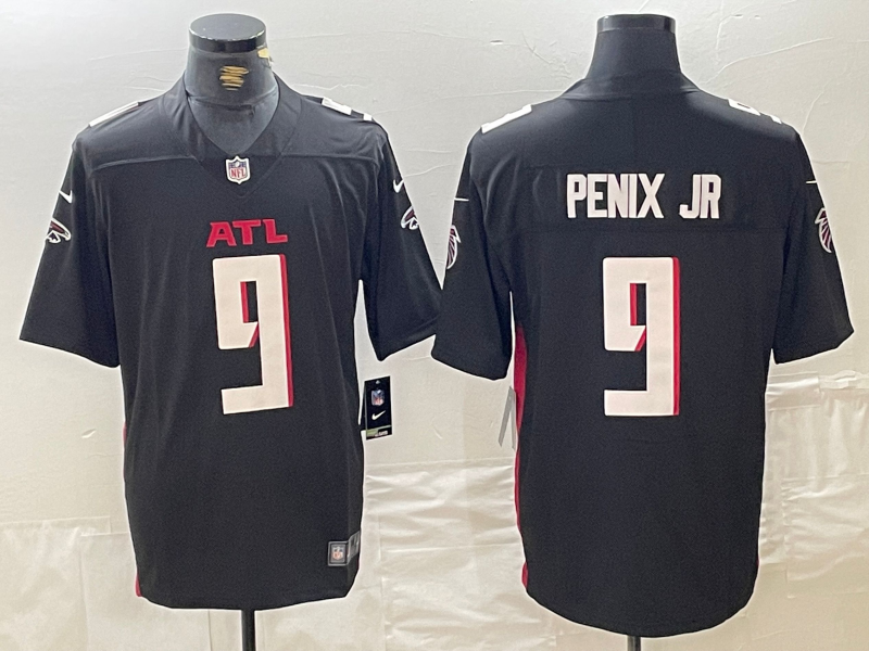 Men’s Atlanta Falcons Michael Penix Jr. #9 Black 2024 NFL Draft First Round Pick Jersey