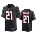 Men’s Atlanta Falcons Retired Player #21 Deion Sanders Nike Black Retro Jersey