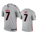 Men’s Atlanta Falcons Retired Player #7 Michael Vick Nike Grey Inverted Legend Jersey