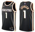 Mens Atlanta Hawks #1 Jalen Johnson Black 2025-26 City Edition Swingman Jersey