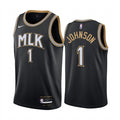 Mens Atlanta Hawks #1 Jalen Johnson Nike Black 2020-21 City Edition Swingman Jersey