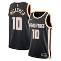 Mens Atlanta Hawks #10 Zaccharie Risacher Black 2025-26 City Edition Swingman Jersey