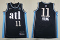 Mens Atlanta Hawks #11 Trae Young 2023-24 ATL City Edition Swingman Jersey Black