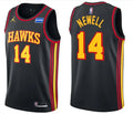 Mens Atlanta Hawks #14 Asa Newell Black Statement Edition Swingman Jersey