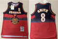 Mens Atlanta Hawks #8 Steve Smith 1996-97 Red Mitchell & Ness Hardwood Classics Throwback Jersey