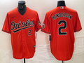 Men’s Baltimore Orioles Gunnar Henderson #2 Orange Jersey