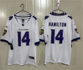 Men’s Baltimore Ravens #14 Kyle Hamilton Nike 2026 Next Flight White Vapor Vapor F.U.S.E Limited Jersey