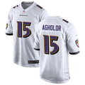 Men’s Baltimore Ravens #15 Nelson Agholor Nike White Vapor Limited Player Jersey