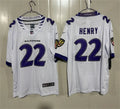 Mens Baltimore Ravens #22 Derrick Henry Nike 2026 Next Flight White Vapor Vapor F.U.S.E Limited Jersey