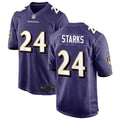 Men’s Baltimore Ravens #24 Malaki Starks Nike Purple Vapor F.U.S.E Limited Jersey